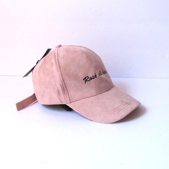 Steve Madden Pink Velour Adjustable Baseball Cap - Picture 2 of 5
